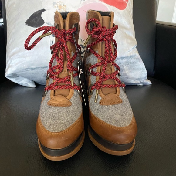 Sorel Blake Lace Up Boot Brown Gray SZ 6.5 NWT - Picture 8 of 15